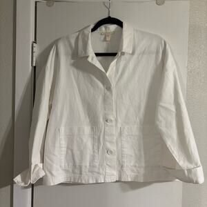 Eileen Fisher White Utility Jacket